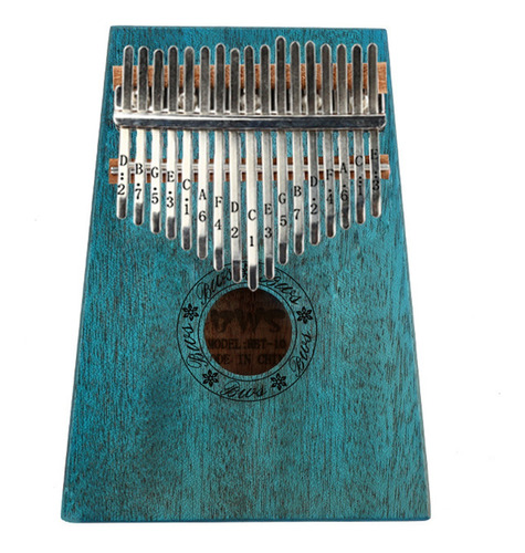 17 Teclas Kalimba Pulgar Piano Madera Instrumento Musical Co