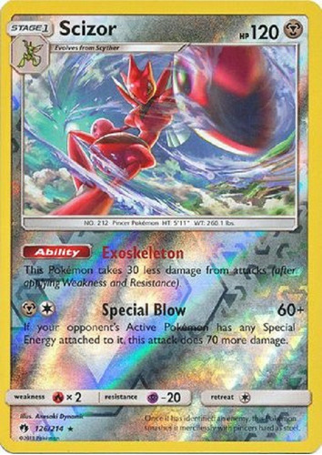 Scizor 126/214 Reverse Holo Raro Pokemon Tcg