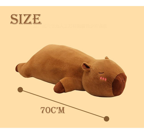 Almohada Para Dormir De Felpa Capybara 70cm