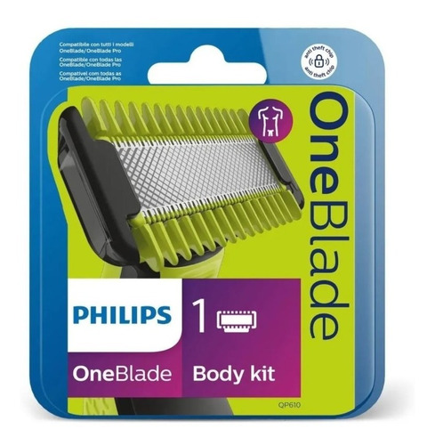 Imagen 1 de 7 de Repuesto Cuchilla Afeitadora Oneblade Philips Qp610/50