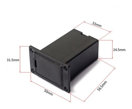 Imagem 4 de 8 de Caixa Bateria 9v Violão Guitarra Baixo Suporte Gaveta Tampa