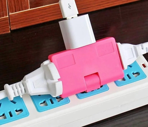 Imagen 2 de 7 de Adaptador Triple Enchufe Plano Giratorio