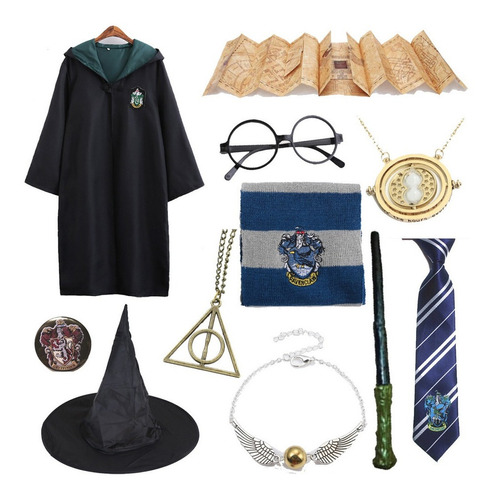 Túnica Cosplay Harry Potter 11 Piezas, Uniforme Escolar Cn