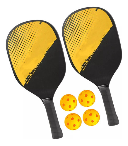Set De 2 Raquetas, Palas Y Pelotas De Pickleball