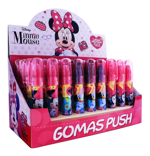 Gomas Push En Forma De Pluma 36 Piezas Minnie Mouse | Meses sin intereses