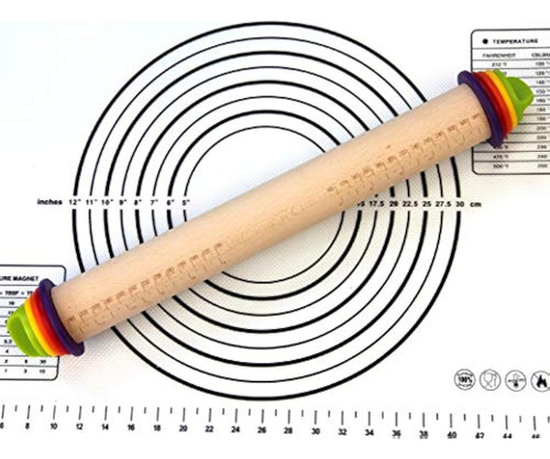Rodillo Con Anillos De Grosor Para Fondant / Pizza Ajustable