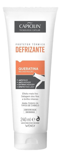 Protetor Termico Defrizante Queratina Capicilin 240ml