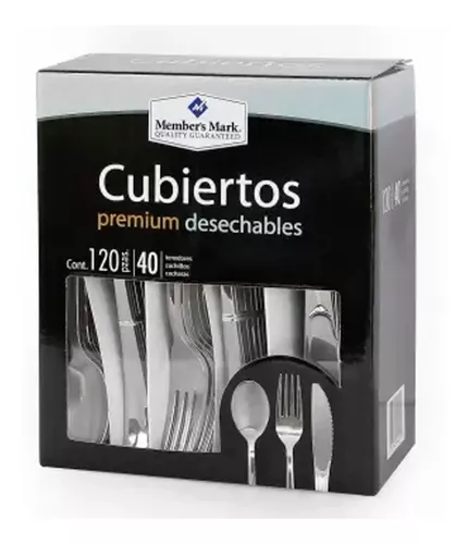 Cubiertos Desechables Wünd 150 Piezas Plata