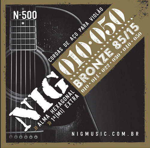 Nig String String 010 para guitarra 85/15 Bronze Steel