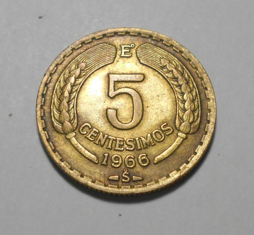 Chile 5 Centésimos De Escudo 1966 - Majestuoso Cóndor Km#190