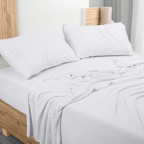Juego De Ropa De Cama Utopia De 4 Piezas King Blancas