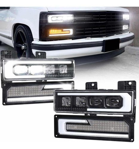 Faros Led Ambos Lados Chevy Gmc C/k 1500 Suburban Silverado