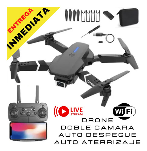 Drone Camara Dual Gran Angular Hd Wifi Fpv Autoaterrizaje 