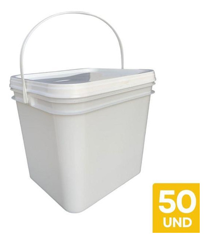 Balde Retang 3.6l Tampa Lacre De Fermentador - 50 Pçs