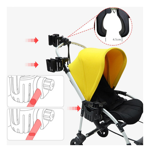Portavasos Universal, Portavasos Para Cochecito Con Soporte