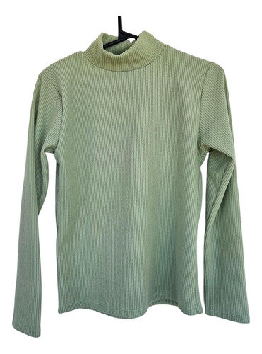 Media Polera Sweater Lanilla Brush Mujer Basico Moda