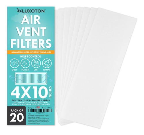 Filtro Ventilacion Aire Premium Para Hogar 20 Piso 4 X 10  D