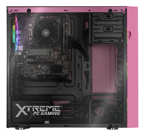 Xtreme Pc Gaming Amd Radeon Vega 7 Amd Ryzen 5 5600g 16gb Ssd 1tb Monitor 27 75hz Wifi Pink