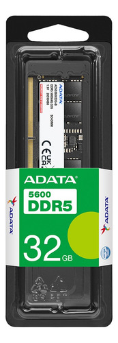 Memória Sodimm Adata 32gb Ddr5 5600Mhz para notebook