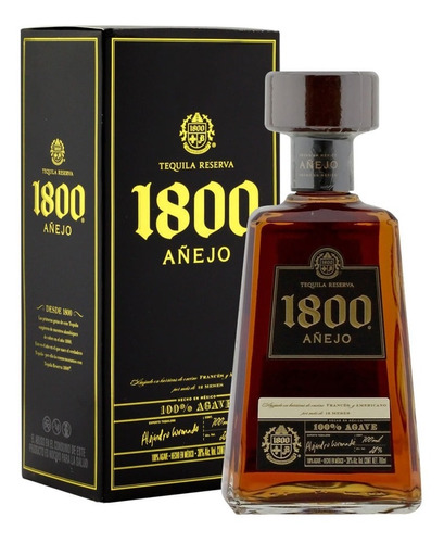 Imagen 1 de 8 de Tequila 1800 Añejo Reserva 750ml Origen Mexico