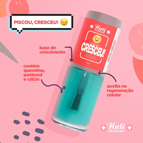 Imagem 4 de 10 de Kit Esmaltes Fortalecedor Nati Me Salva Necessaire Premium