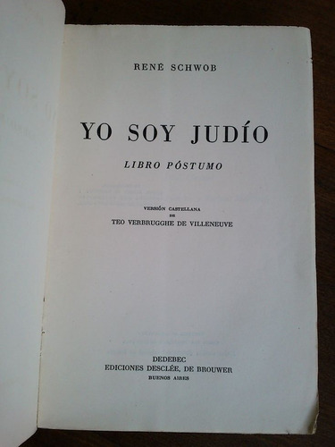 Imagen 2 de 3 de Yo Soy Judío - René Schwob