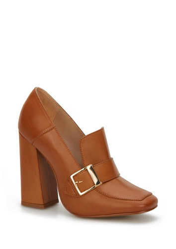 Zapatillas De Tacón Ancho Cafés Mujer Andrea 2506449 | Envío gratis