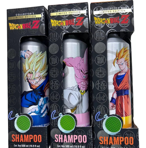 Shampoo Dragon Ball Z Edicion Limitada Coleccionable 3 Pzas