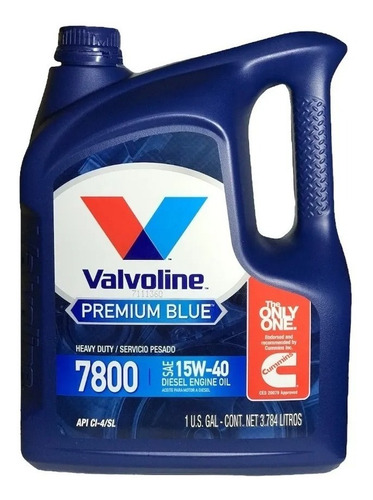 Aceite Valvoline 15w40 Premium Blue 7800 X Gl-3.78lt