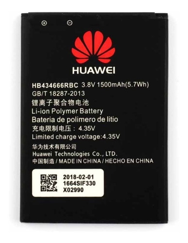 Imagen 1 de 3 de Batería Modem Celular Huawei Original Usb Wifi Mp3 4g 3g Gb