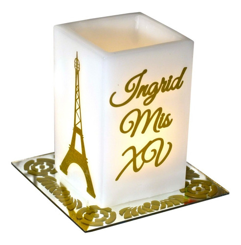 10 Centros De Mesa Xv Años Torre Eiffel Dorado