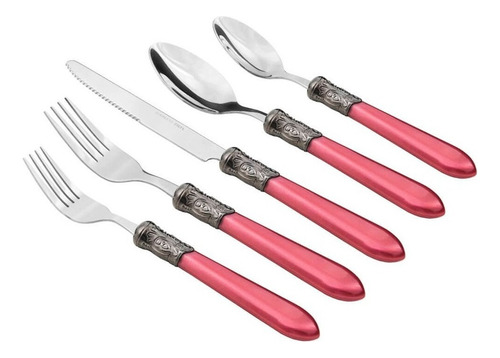 Faqueiro Em Aço Inox Copa & Cia Prince 30 Peças Rouge