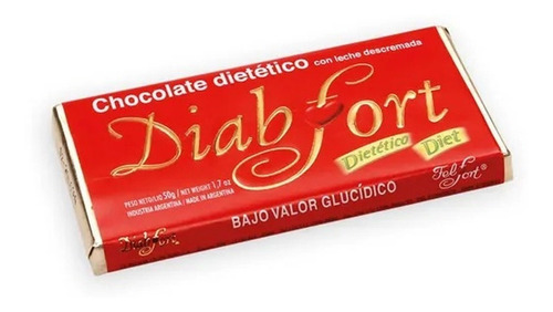 Chocolate Diabfort Dietetico 50g Promo X10un- La Golosineria