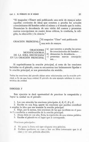 De La Oración Al Párrafo Editorial Trillas
