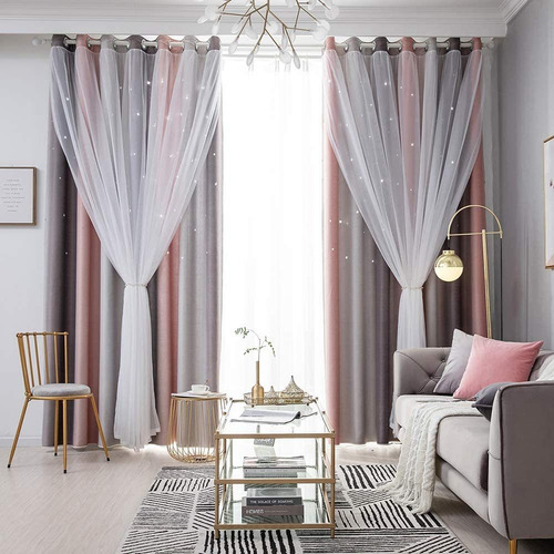 Y 2piezas Cortinas Blackout Para Niños 132x214cm Con