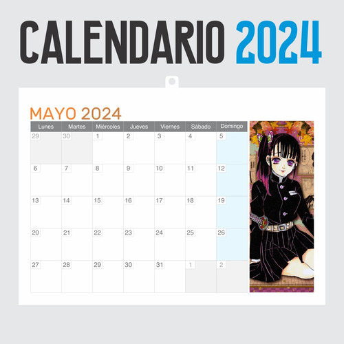 Calendario 2024 Anime Kimetsu No Yaiba - Animeras