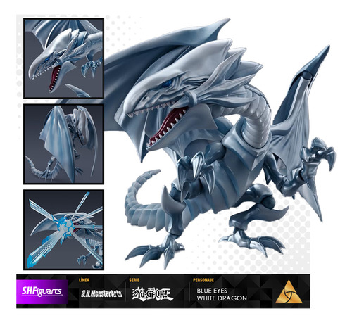 [ Blue Eyes White Dragon ] Sh Monster Arts Bandai | Tracia