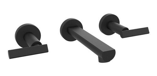 Griferia baño lavatorio pared Hidromet flat lever black*