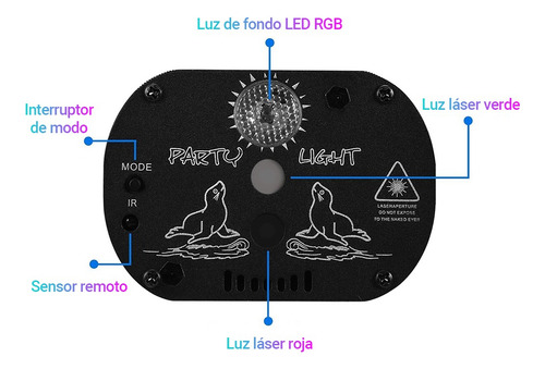 Laser Proyector Luces De Discoteca Rgb Led Para Fiestas