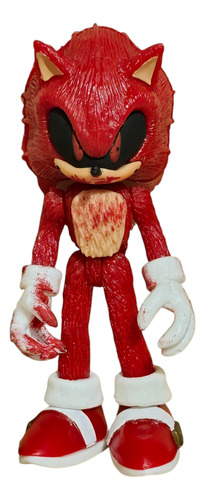 Figura Red Sonic Exe Con Aro Y Diamante