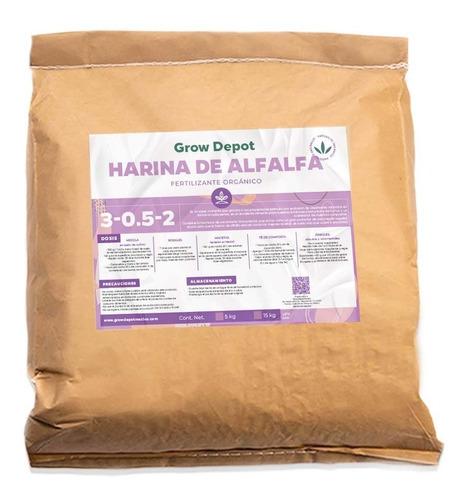 Harina De Alfalfa 5 Kg Bio Fertilizante Orgánico