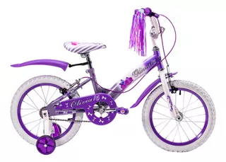 Bicicleta Para Niñas R16 Llantas Aire Y Entrenamiento Color Blanco