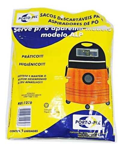 Sacos Descartáveis Para Aspiradores De Pó Modelo Alp.