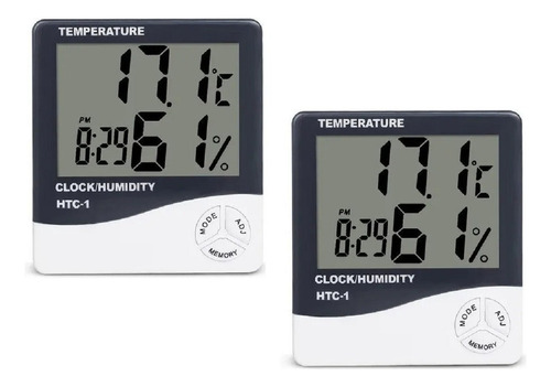 X2 Medidor Temperatura Medidor De Temperatura Reloj Alarma 