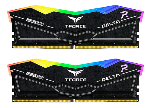 Memoria Ram Team Group Delta Rgb Negro Ddr5, 5200mhz, 32gb