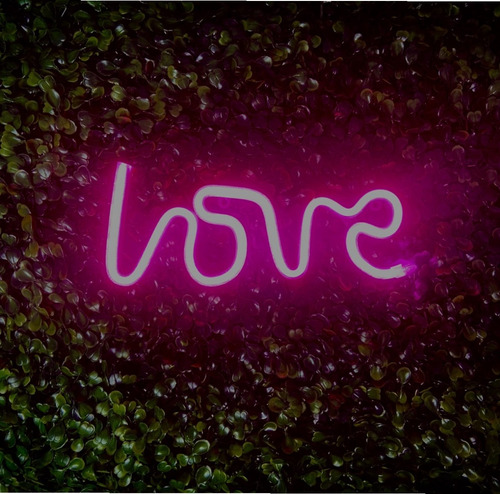 Luminária Parede Love Led Neon Decoração Luz 25 Cm Bivolt