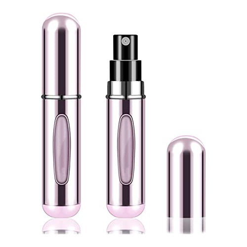 Fivexing Atomizador Perfume 2pcs, Portátil 5ml (rosa)