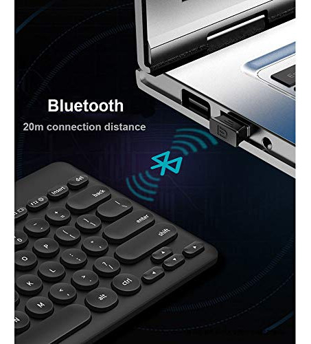 Teclado Inalámbrico Attoe, Doble Canal, Multidispositivo, Un