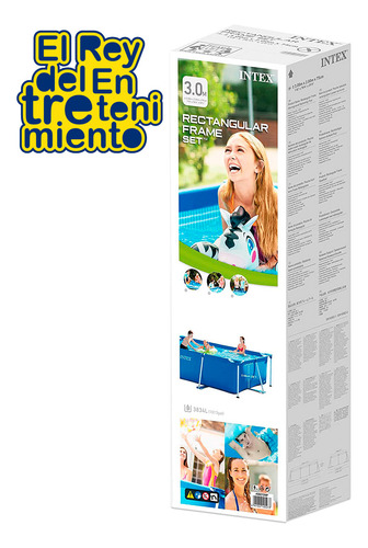 Piscina Intex Estructural 3834 L Rectangular 300x200 El Rey
