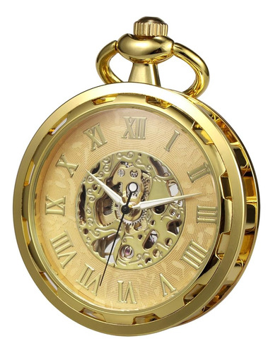 Treeweto Steampunk Reloj De Bolsillo Transparente De Esfera 